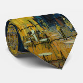 Artsen Kunst Stropdas van Van Gogh "Cafe Terrace" (Opgerold)
