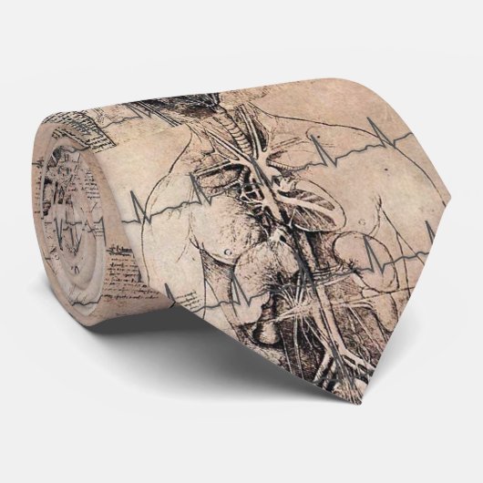 Artsen Kunstanatomie van Leonardo da Vinci Stropdas (Opgerold)