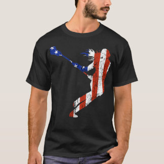 Artsen Lacrosse Player Patriotic USA Sport Team A T-shirt