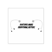 Artsen maken alles beter met stethoscoop rubberstempel (Afrduk)