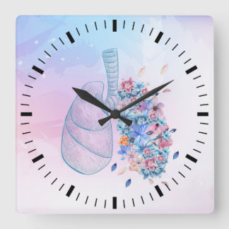 Artsen, medische kliniek vierkante klok