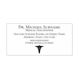 Artsen Medische Professionals DIY caduceus Zelfinktende Stempel