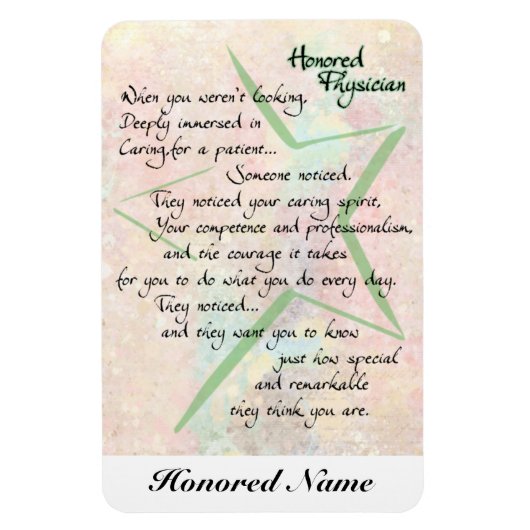 Artsen (of Arts)Bedankt en Appreciezer Magnet Magneet (Verticaal)