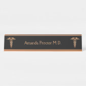 Artsen of verpleegkundige Rose Goud Bureau Naambordje (Voorkant)