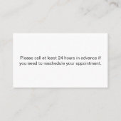 Artsen Office Zwart Wit Uw volgende afspraak Afsprakenkaartje (Achterkant)