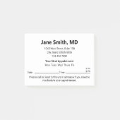 Artsen Office Zwart Wit Uw volgende afspraak Post-it® Notes (Voorkant)