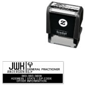 Artsen professionals gezondheidszorg DIY caduceus Zelfinktende Stempel (In situ)