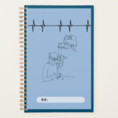 Artsen spiraalvormige noot, blauw, chirurgen planner (Voorkant)