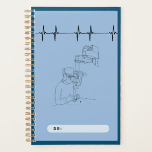 Artsen spiraalvormige noot, blauw, chirurgen planner