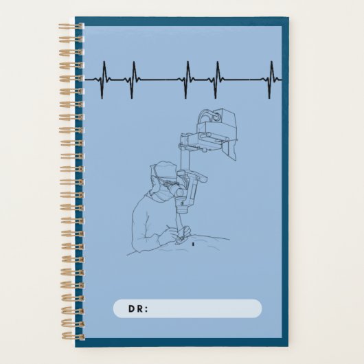 Artsen spiraalvormige noot, blauw, chirurgen planner (Voorkant)