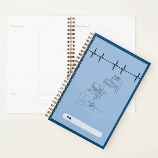 Artsen spiraalvormige noot, blauw, chirurgen planner (Display)