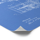 Artsen Tabel 1910 Patent Art Blueprint Poster (Hoek)