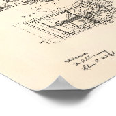 Artsen Tabel 1910 Patent Art Old Peper Poster (Hoek)