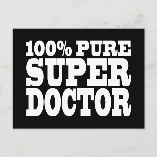 Artsen van afgelopen dag: 100% pure superdokter briefkaart (Voorkant)