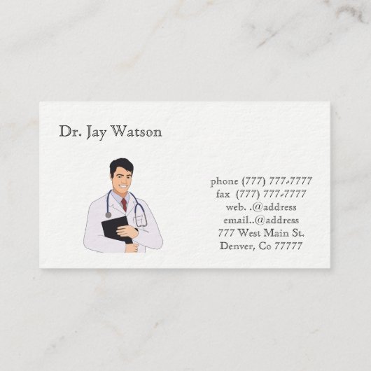 Artsen Visitekaartje (Achterkant)