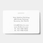 Artsen Visitekaartje Badge (Achterkant)