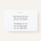 Artsen Visitekaartje Badge (Achterkant)