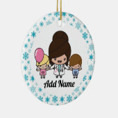 Artsen voor de kindergeneeskunde keramisch ornament (Rechts)