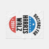 Artsen voor Harris Wheimer 2024 1 Fleece Deken (Voorkant (Horizontaal))