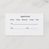 Artsen voor medische doeleinden Aanstelling voor o Visitekaartje (Achterkant)