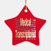 Artsen voor medische transcriptionist keramisch ornament (Achterkant)