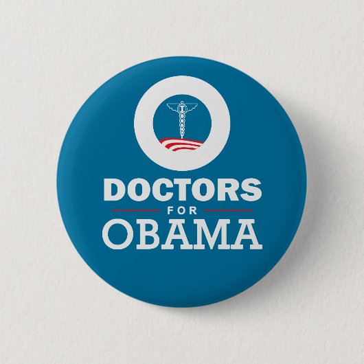 Artsen voor Obama Ronde Button 5,7 Cm (Voorkant)