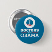 Artsen voor Obama Ronde Button 5,7 Cm (Voorkant /achterkant)