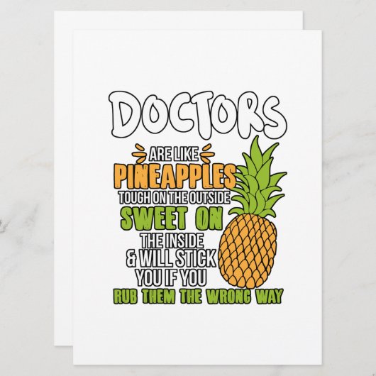 Artsen zijn als ananassen. aankondiging (Voorkant / Achterkant)