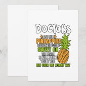 Artsen zijn als ananassen. bedankkaart (Voorkant / Achterkant)