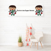 Artsen zijn superhelden die zich aanpassen spandoek (Insitu)