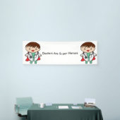 Artsen zijn superhelden die zich aanpassen spandoek (Beurs)