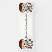 Artsen zijn superhelden die zich aanpassen spandoek (Verticaal)