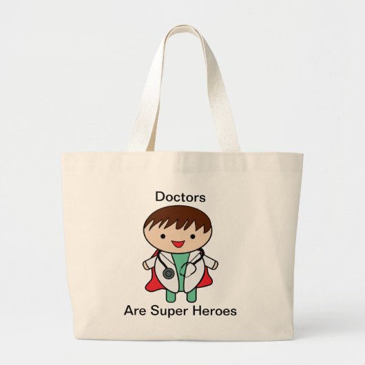 Artsen zijn superhelden grote tote bag (Voorkant)
