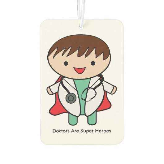 Artsen zijn superhelden luchtverfrisser (Achterkant)