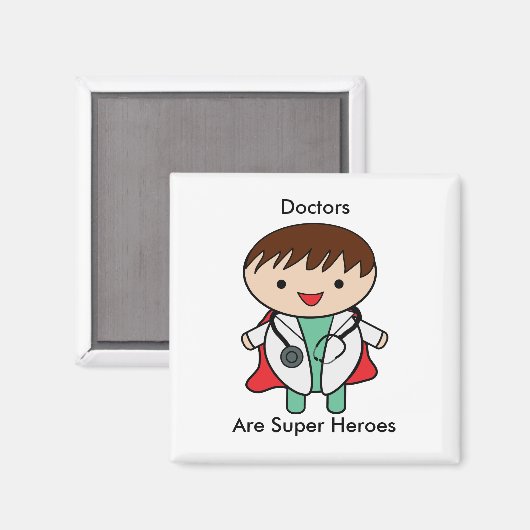 Artsen zijn superhelden magneet (Voorkant / Achterkant)