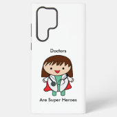 Artsen zijn superhelden vrouw grappig samsung galaxy hoesje (Achterkant)