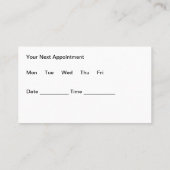 Artsenarts Kantoor Afspraakkaarten Afsprakenkaartje (Achterkant)