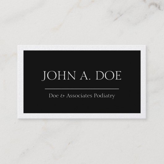 Artsenarts MD Medical Black Banner Platinum Visitekaartje (Voorkant)