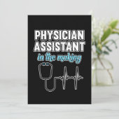 Artsenassistent bij het maken van medische PA-stud Bedankkaart (Staand voorkant)