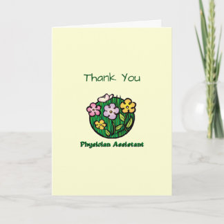 Artsenassistent-bloemen Hartelijk dank Bedankkaart