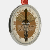 Artsenassistent Caduceus Metalen Ornament (Rechts)