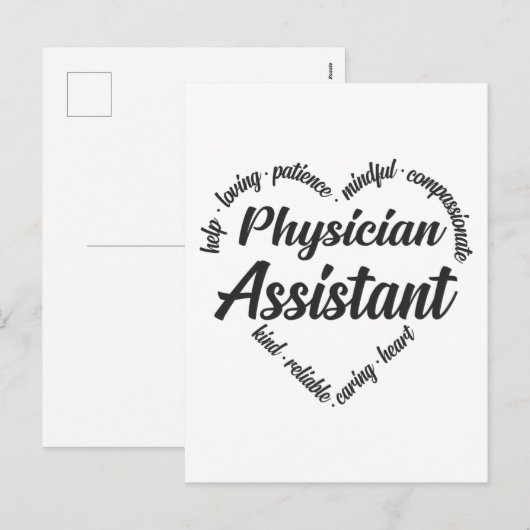 Artsenassistent Harde Word Cloud Feestdagenkaart (Voorkant / Achterkant)