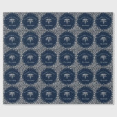 Artsenassistent PA Afstuderen Navy Blauwe Zilver Cadeaupapier (Vlak)