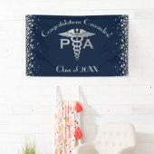 Artsenassistent PA Afstuderen Navy Blauwe Zilver Spandoek (Insitu)