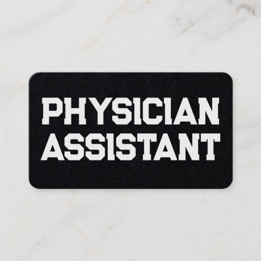 Artsenassistent PA-C Visitekaartje (Voorkant)