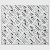 Artsenassistent tekstontwerp cadeaupapier (Vlak)