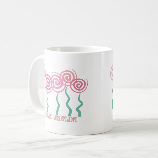 Artsenassistent wielbloemen ontwerp koffiemok (Voorkant links)