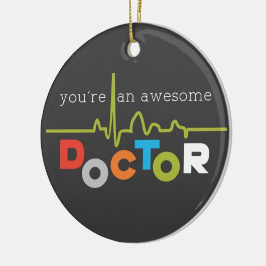 Artsendag Geweldige Doctor Kleurrijk op Zwart Keramisch Ornament (Links)