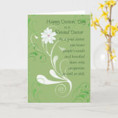 Artsendag voor gepensioneerde arts, groene werveli kaart (Gele Bloem)