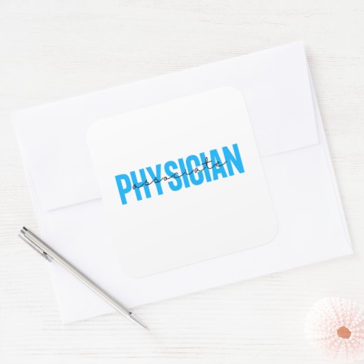 Artsengeassocieerd vistuig vierkante sticker (Envelop)